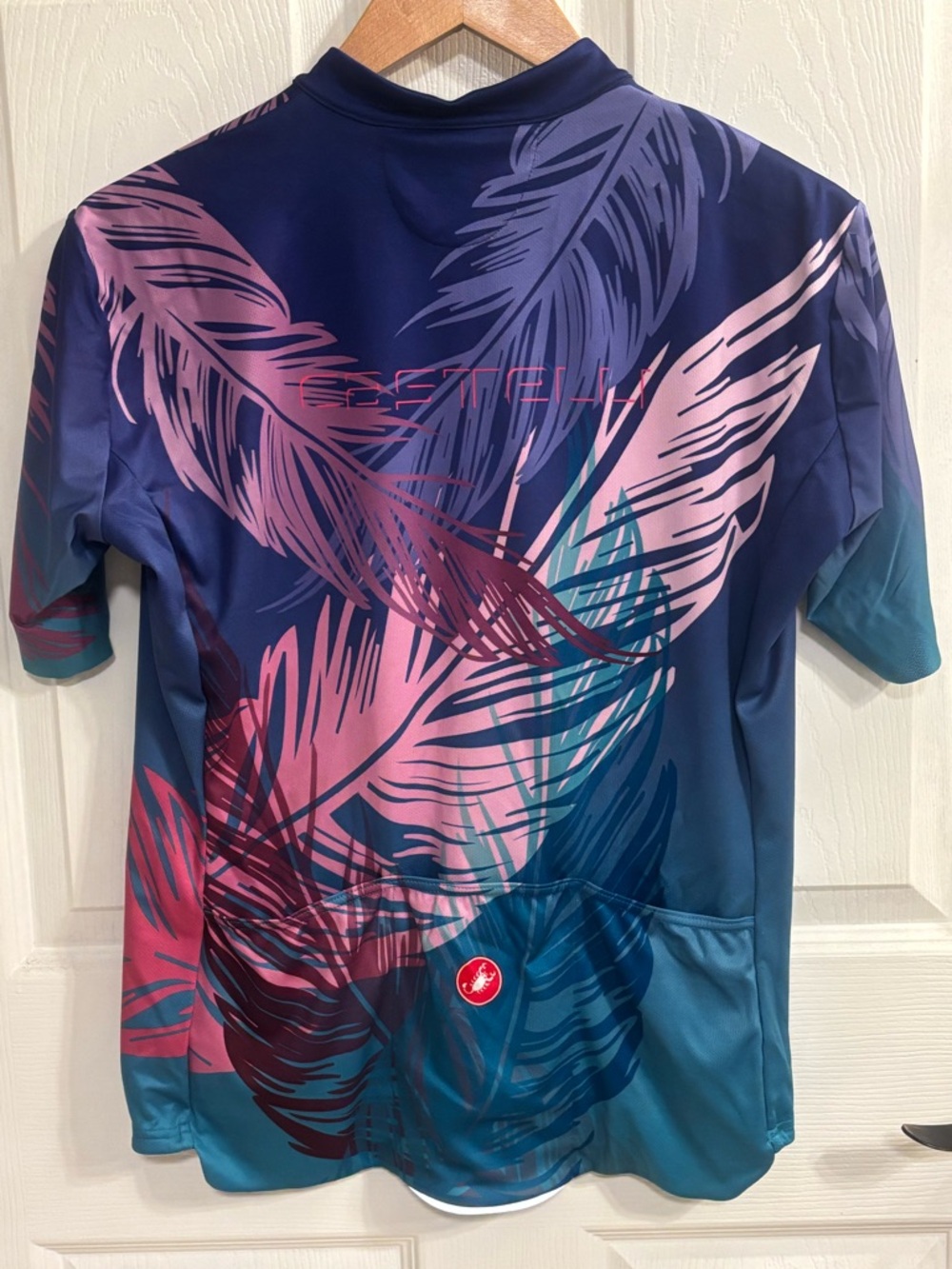 Castelli Tabula Rasa Cycling Jersey Womens XL Feather Print Made In Italy LN - Picture 4 of 12